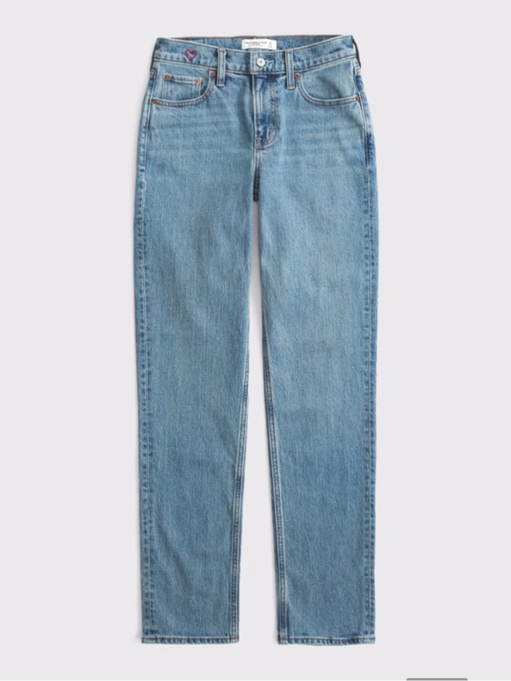 Abercrombie Women’s Curve Love Mid Rise 90s Straight Jean